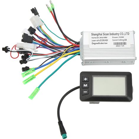 Kit contrôleur moteur vélo électrique 36V 48V 350W sans balais avec écran LCD, ensemble conversion pour cyclisme (1/5)
