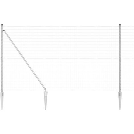 Maison Exclusive - Schweißdrahtzaun mit Spikes 10 x 1,5 m (B x H)