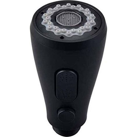 Küchenarmatur-Brausekopf, 1 Duschkopf, Ersatz-Duschkopf für Küchenmischbatterie (schwarz lackiert) - Crezuo