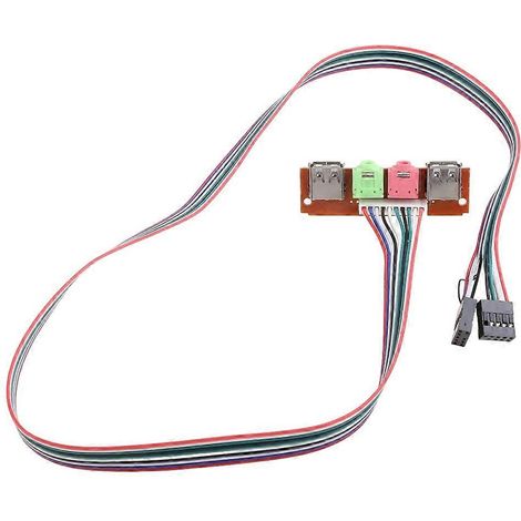 Câble et connecteur pour ordinateur PC de 6,8 cm - Panneau avant USB/Audio - USB 2.0-A (1/4)