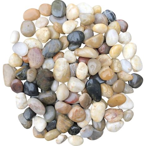 450 g de galets de rivière polis - Pierres de décoration de jardin pour l'artisanat - Galets de plage naturels pour plantes, vases, pots de fleurs, aquarium, aménagement paysager (1/4)