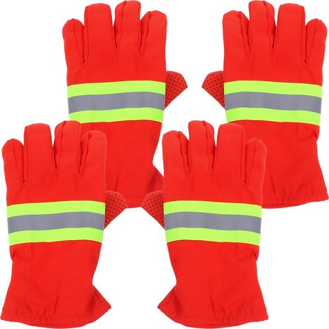 2paires De Pompier Ignifuges Pour Hommes Et Femmes Résistants Chaleur Et Feu Équipement De Sauvetage Avec Préhension Améliorée