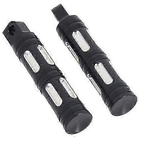 Repose-pieds en bambou antirouille, 2 pièces, 25-26 pouces, forme modifiée noire, compatible avec les pédales Davidson. (1/4)