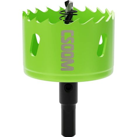 Scie cloche bi-métal pour travaux dans les plaques de plâtre, le plastique, le bois, les métaux, la tôle d'acier fine, outil de perçage haute performance, taille 60 mm (1/5)