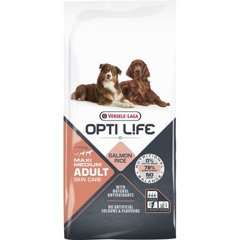 Croquettes Opti Life chien medium & maxi Skin Care : 12.5 kg