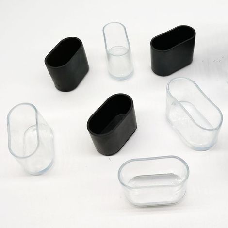 16 embouts ovales pour table et chaise, 15 30 mm, Noir (1/4)
