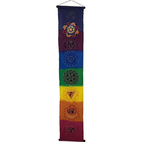 Étendard à suspendre Chakras 33 x 180 cm