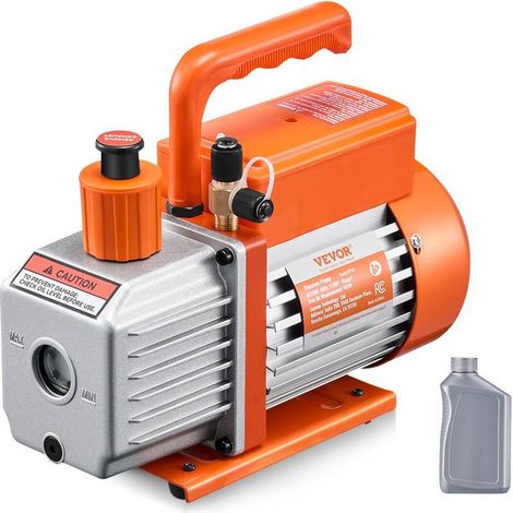 Compatible R134a R22 R410a, pompe à vide frigoriste pour clim auto et CVC, avec bouteille d'huile (1/5)
