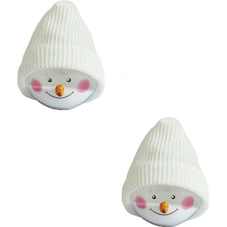 Durchsichtiger Schneemann-Weihnachtsbaumschmuck aus Kunststoff mit Hut
