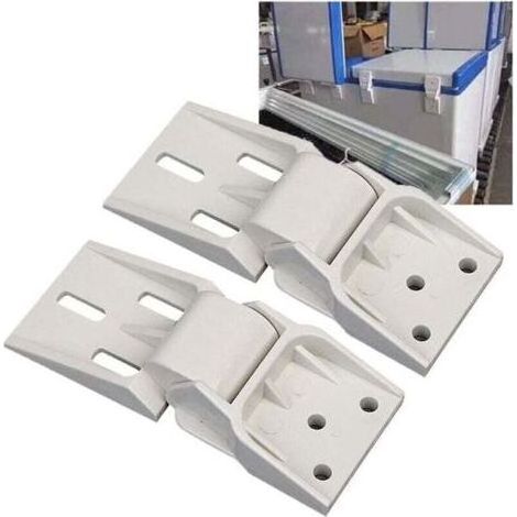 FENOPLASTICACharnières universelles pour congélateurs (3 trous), lot de 2, pour petits congélateurs charnière pliante universelle avec contrepoids, compatible avec la plupart des congélateurs. (1/5)