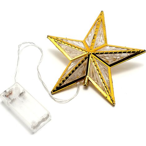1 Étoile lumineuse, décoration sapin Noël, accessoire festif, intérieur maison (1/5)