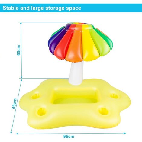 Bar Flottant Pour Piscine,Bouee Piscine Adulte,Bar Gonflable Piscine,Bouée Bar,95x55x65cm (1/4)