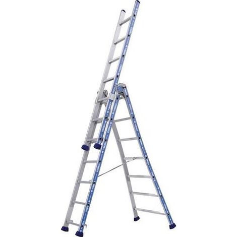 [JAMAIS UTILISE] Échelle Transformable TUBESCA-COMABI Platinium 300 Pro 3x7 Marches H580cm - 02443607 (1/3)