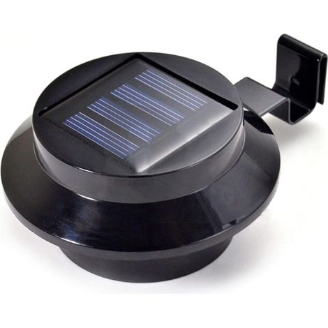 Haushalt International LED Solar Dachrinnenleuchten 2 Stück schwarz Zaunleuchten Wegeleuchten (1/2)