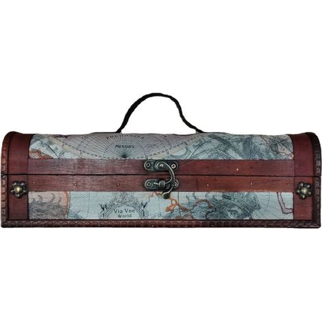 en Bois Vintage Rouge Vin Champagne Bouteille Titulaire Boîte Une Bouteille Bouteille À Vin Boîte Cadeau Boîte De Transport Accessoire Vin pour Mariage Cadeau d'anniversaire