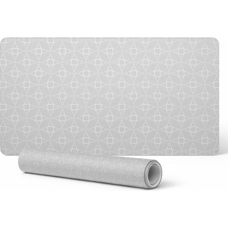 Alfombrilla protectora de escritorio con estampado geom茅trico retro de 120x60 cm.