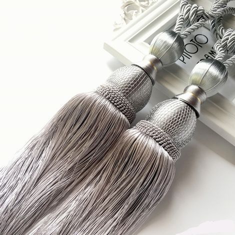 Handmade curtain rope tie, large tennis ball made of high-quality gold wire (1/5)