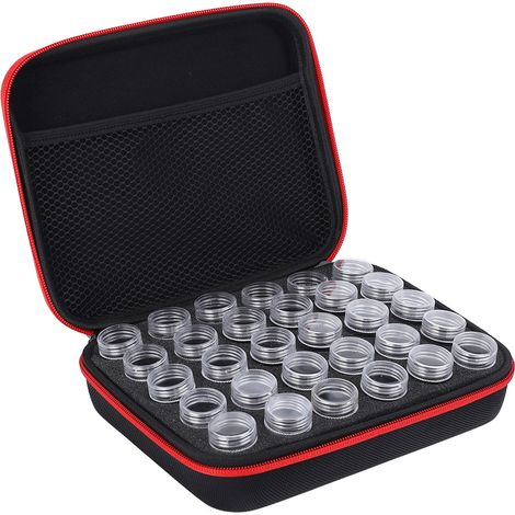 Coffret de rangement rouge 30 emplacements pour boîte diamant broderie accessoires peinture diamant (1/5)