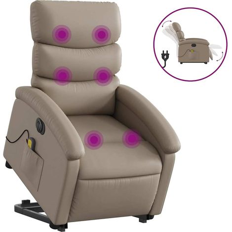 Maison Exclusive - Sillón reclinable de masaje eléctrico cuero si