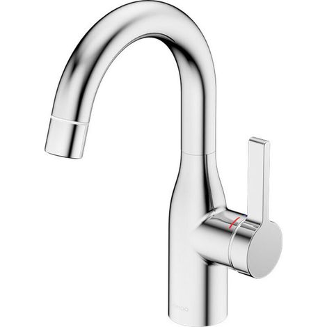 Kitchen Sink Faucet, 360° Swivel Basin Faucet, High Spout Mixer Tap, Faucet for Bathroom or Small Kitchen, Chrome (1/4)