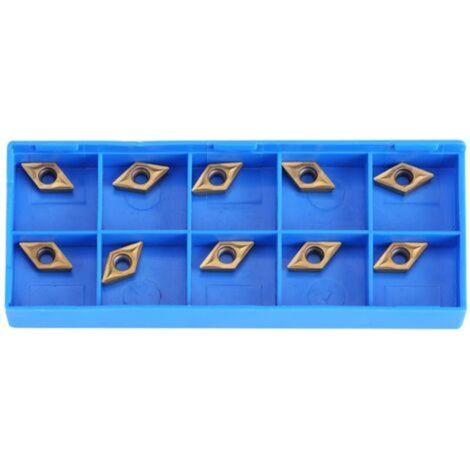 10 pièces CNC Lames De Carbure,outil de tournage de tour,avec boîte,accessoire pour tour à métaux,DCMT070204 US735 DCMT51.51 (1/5)