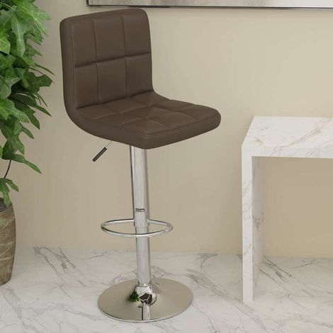vidaXL Tabouret de bar Marron Similicuir (1/5)