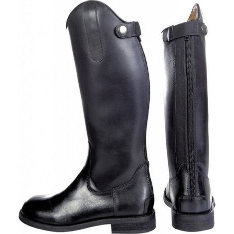Stivali da equitazione per bambini in pelle modello Cordoba: 33, nero 9100 (1/4)