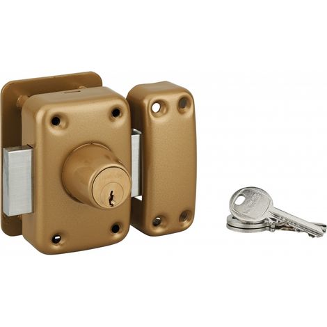 Thirard – Verrou double entrée Apache 45mm – Acier avec plaque de renfort – 3 clés crantées – Niveau de sécurité 8/10 – Pour porte d'entrée vitrées