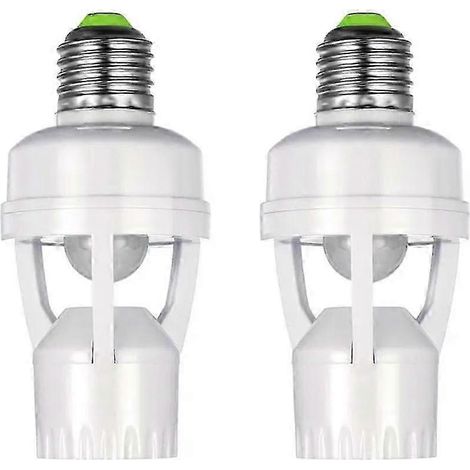 Adaptateur de douille E27 avec détecteur de mouvement PIR pour ampoule LED AC100-240V (1/5)
