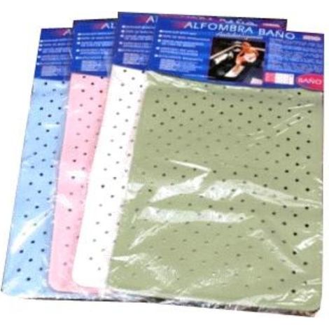FPLUS alfombra baño caucho 76x35 verde , Alfombras antideslizantes de caucho (100%). Tratamiento antibacterias, perfumadas y lavables en lavadora.