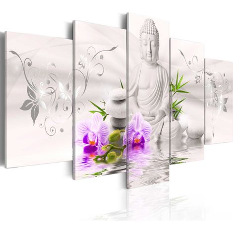 Tableau Imprimé "White Buddha" 100 x 200 cm (1/2)