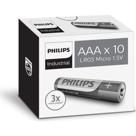 Pile Aaa Philips Industrielle Longue Durée Pour Usage Pro - Philips