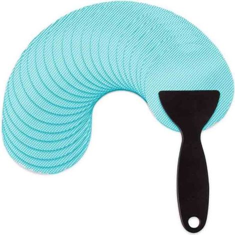24pcs Stickers de baignoire antidérapants pour salle de bain, douche, tapis de bain Bleu (1/3)