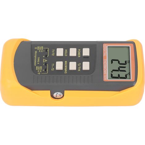 Thermomètre à thermocouple numérique 4 voies double métal type K DC60V AC24V (1/5)