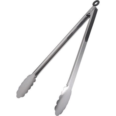 2 pinces alimentaires, résistantes à la chaleur, en acier inoxydable, pour barbecue et cuisson (1/5)