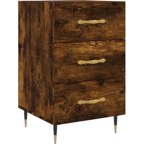 Maison Exclusive - Comodino Rovere Fumo 40x40x66 cm in Legno Multistrato