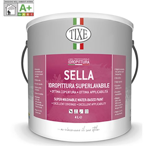 Pittura per interni Sella Super Lavabile Bianca Idropittura superlavabile Tixe  1 lt (1/5)