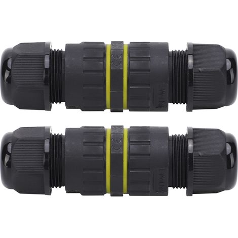 Connecteur étanche 2 pièces 2 broches IP68 M16 2P (7-10mm), joint de câble extérieur ignifuge pour électronique (1/5)