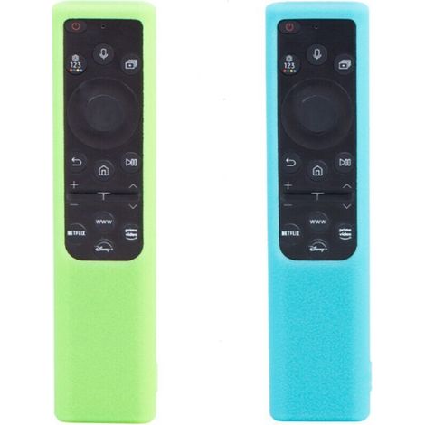 Funda protectora de silicona a prueba de golpes con control remoto de 2 piezas para Samsung Smart TV, con energía solar.