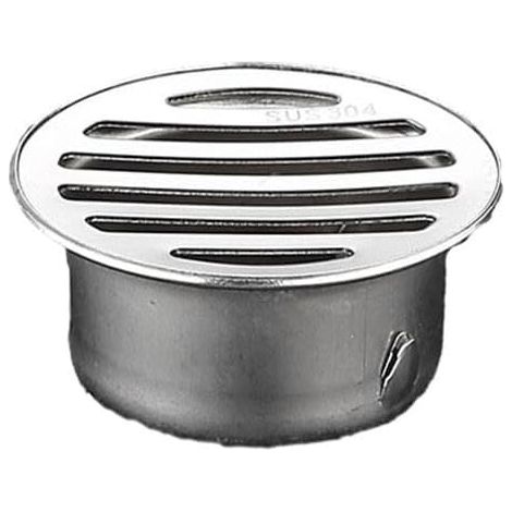 Siphon de sol rond en acier inoxydable pour salle de bain avec grand diamètre 63 mm (1/5)