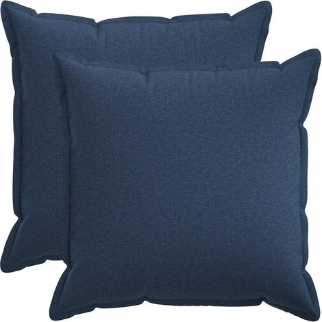 Coussin avec oreiller HOUTEN 2 pièces Bleu Lin synthétique vidaXL