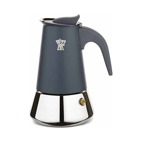 Caffettiera italiana - PEZZETTI - STEELEXPRESS - Acciaio inossidabile - 2 tazze - Adatta a tutti i piani cottura, incluso induzione - Blu