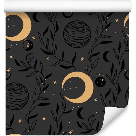 Carta da parati Donne e Astrologia Grafite, Marrone e Nero 50x1000 cm (1/5)