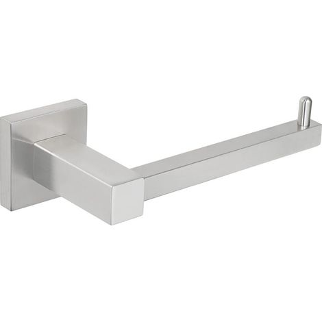 CYRILL – Portarotolo quadrato, carta igienica a parete per bagno/cucina, in acciaio inossidabile SUS 304, antiruggine e pratico, spazzolato (1/5)
