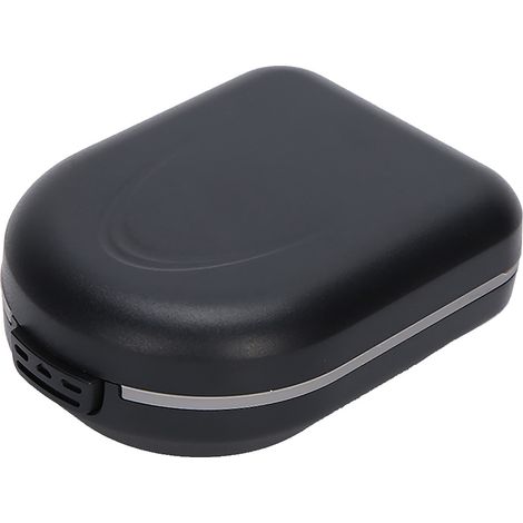 Étui pour appareil auditif contour d'oreille étanche, portable et résistant aux chutes, noir (1/5)