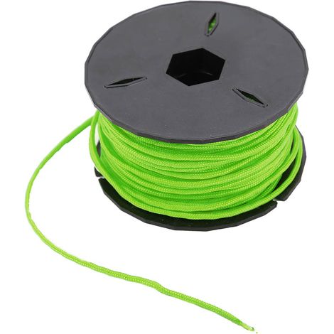 Corde Paracorde Multifonctionnelle - Noyau 3 Brins - Pour Camping Et Survie En Plein Air - 31 Mètres - Vert Fluorescent (1/5)