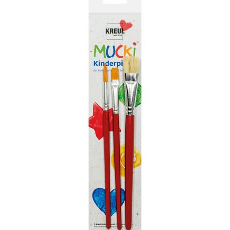 Mucki Kinderpinsel 3er Set Pinsel