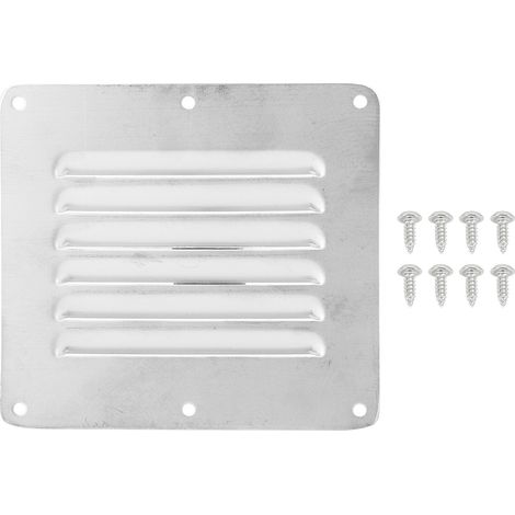 Couvercle de Grille de Ventilation Marine en acier inoxydable 304 antirouille à persiennes de bateau avec vis pour Yachts RV 127X115mm/5 4,5 pouces