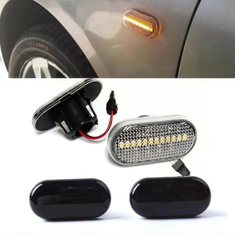 2x LED Dynamische Blinker Seitenmarkierungsleuchten mit sequentieller Funktion für Renault Clio 1 2 Kangoo Megane Espace Twingo Trafic Master (1/4)