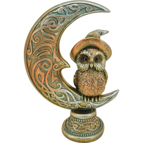 Signes Grimalt Figura De Búho Figuras  Buho Sobre Luna Fantasia Marrón 6x12x17cm 33439